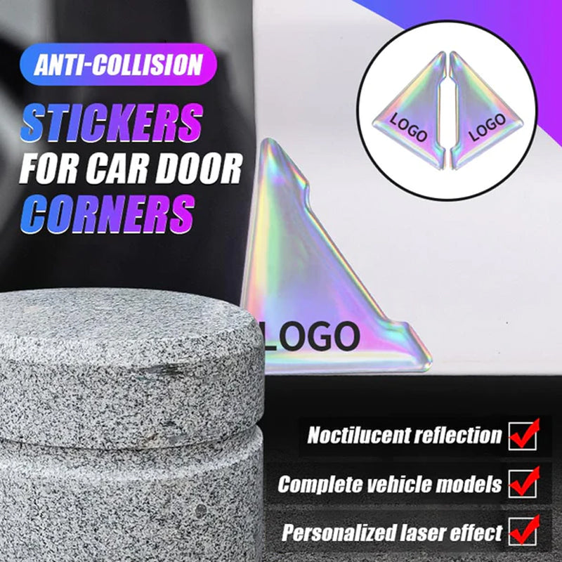 Anti collision sticker for the corner of the car door