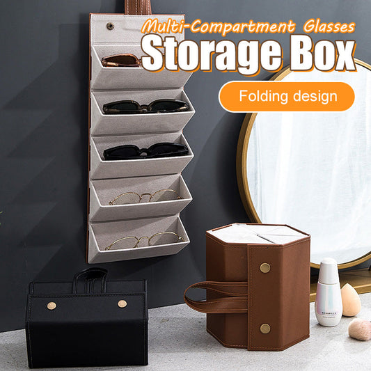 Multi-Compartment Glasses Storage Box