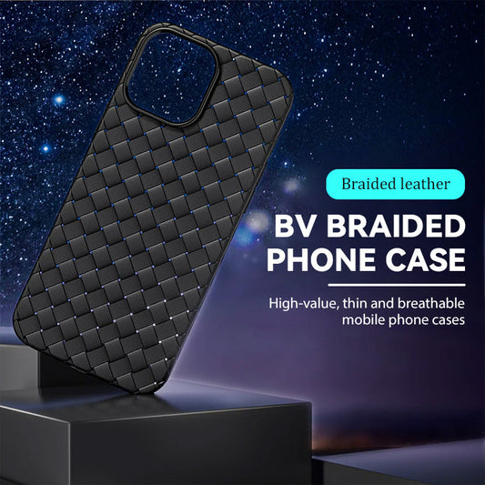 Leather woven breathable mobile phone case