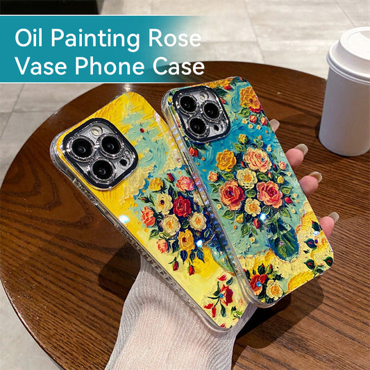 Oil Painting Rose Vase Phone Case