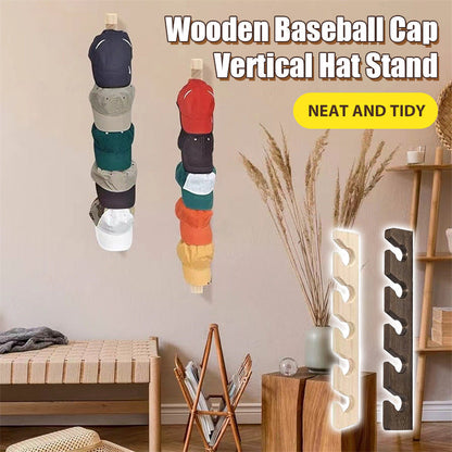 Wooden Baseball Cap Vertical Hat Stand