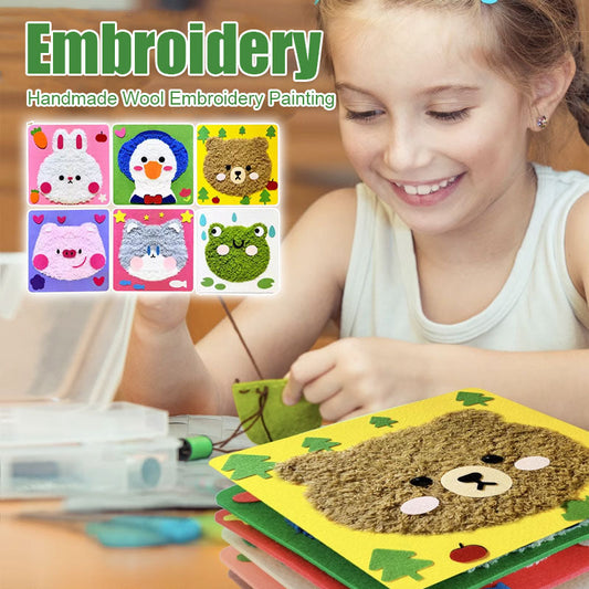 Children's DIY wool embroidery kit
