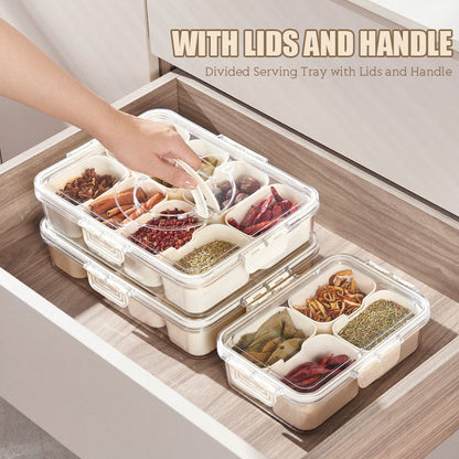 Multi-compartment sealed snack lunch box