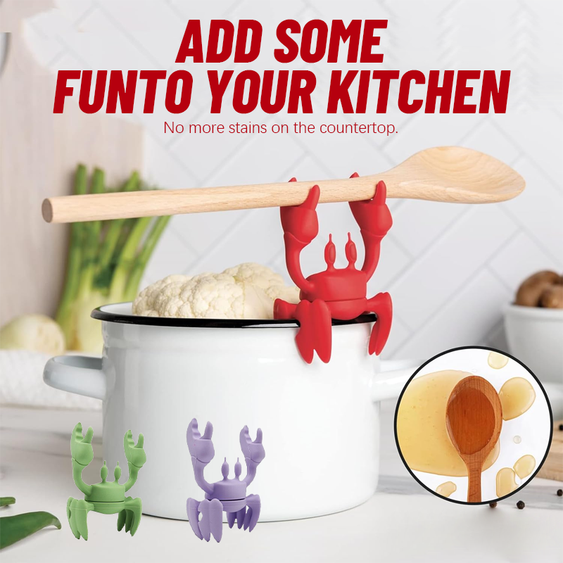 Creative Style Red Crab Shaped Spoon Holder Steam Releaser