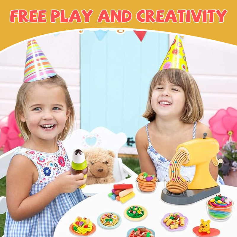 Children's DIY kitchen non-toxic clay toys（Comes with complimentary colored clay）