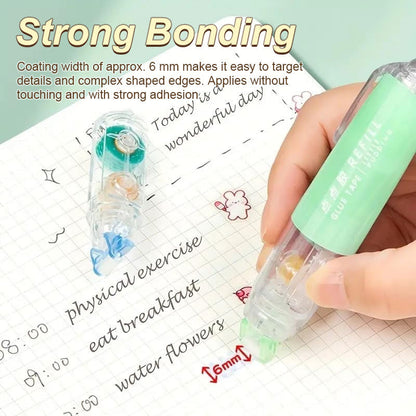 Rolling traceless glue pen