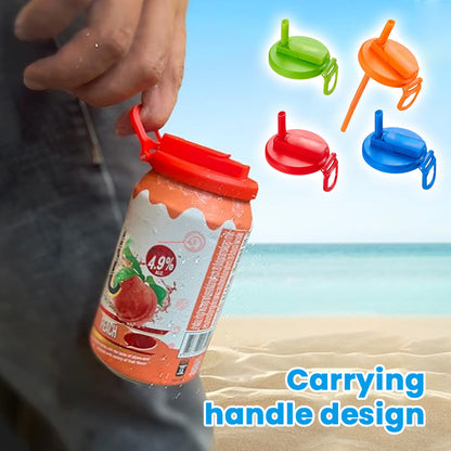 Silicone Straw Soda Can Lid