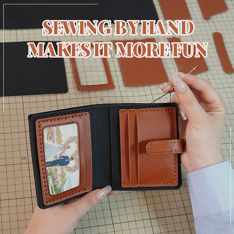 Cow leather wallet DIY material kit