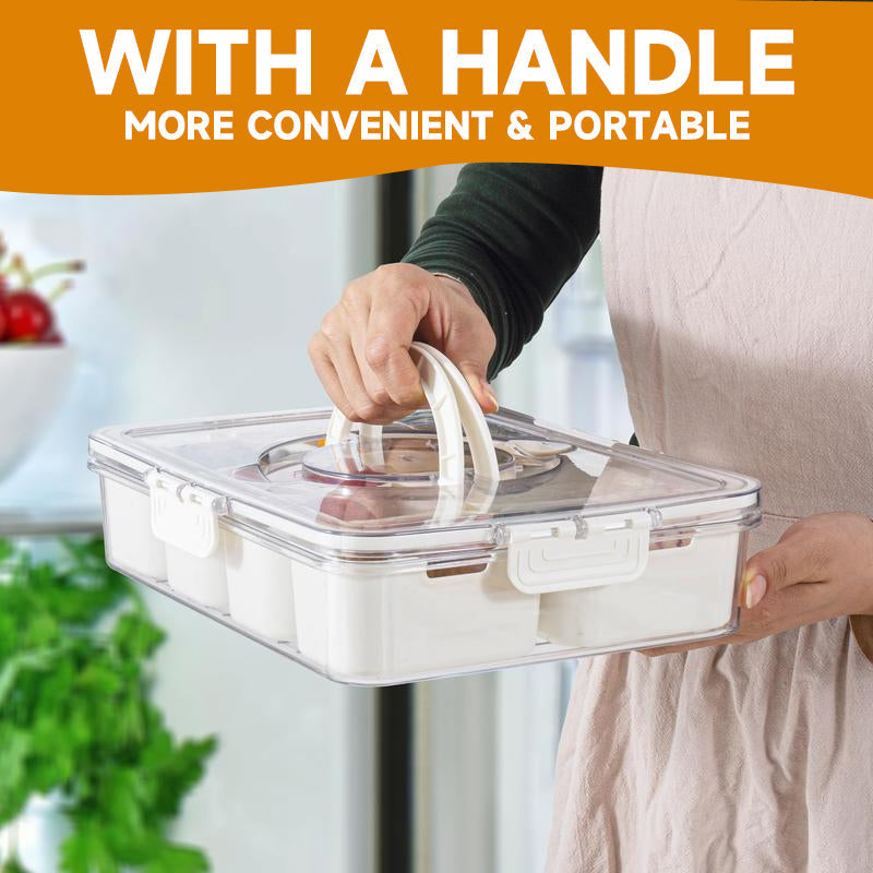 Multi-compartment sealed snack lunch box