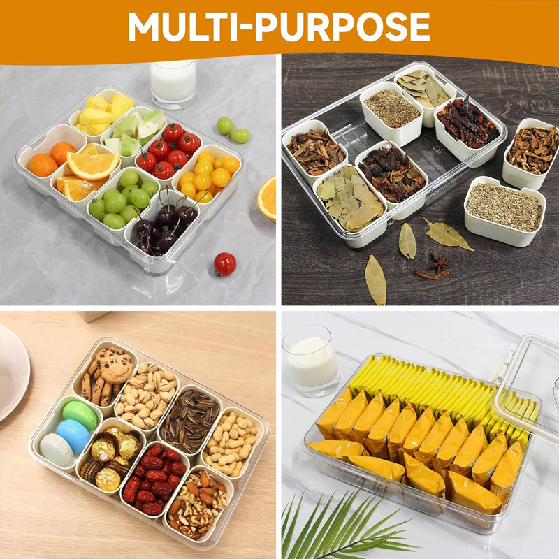 Multi-compartment sealed snack lunch box