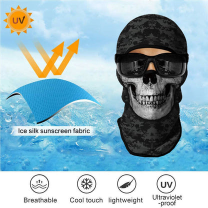Ice-cool, breathable, sun-protective cycling head cover