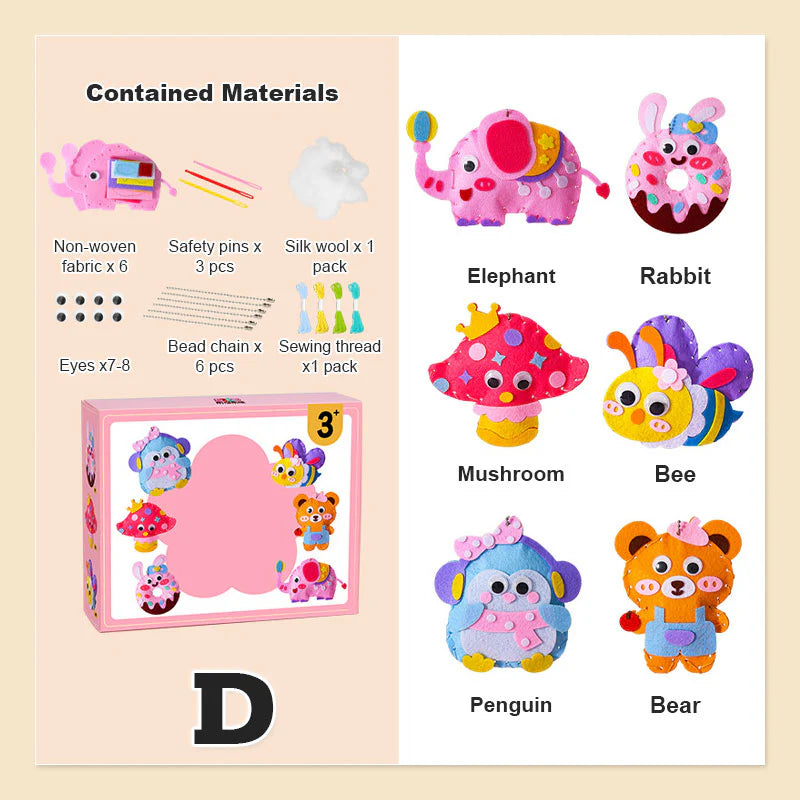 Diversão de costura artesanal DIY infantil