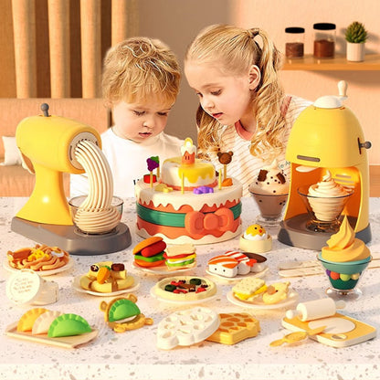 Children's DIY kitchen non-toxic clay toys（Comes with complimentary colored clay）