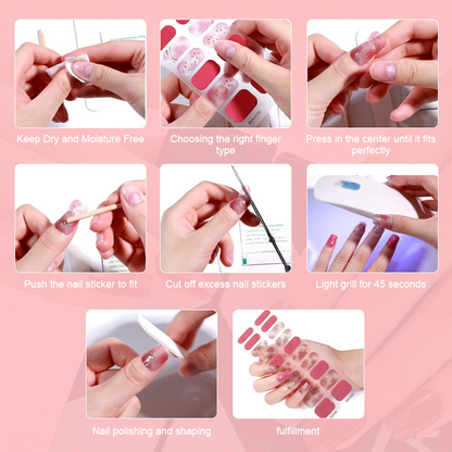 Semi-Cured Nail Art Stickers