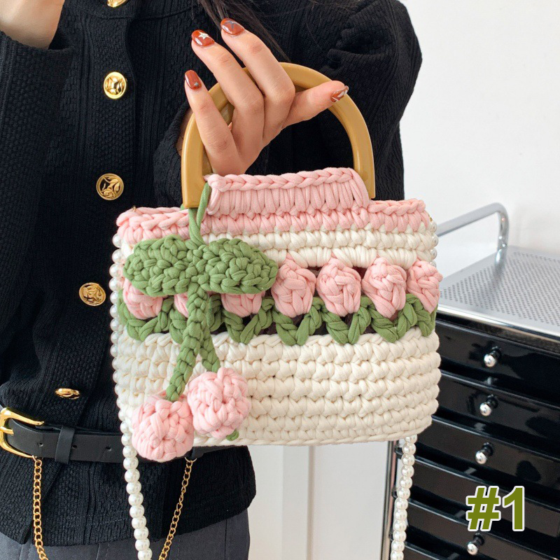 Tulip Handbag DIY Material Kit (Free Pearl Strap)