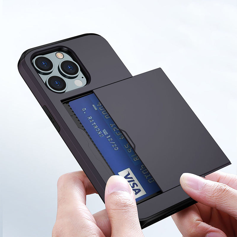 Push Card Sliding Anti-fall Mobile Phone Case