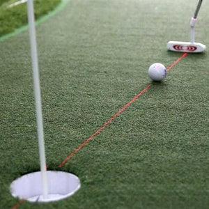 Golf training laser assistance equipment