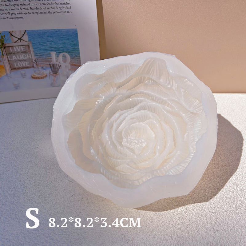 DIY peony flower aromatherapy silicone mold