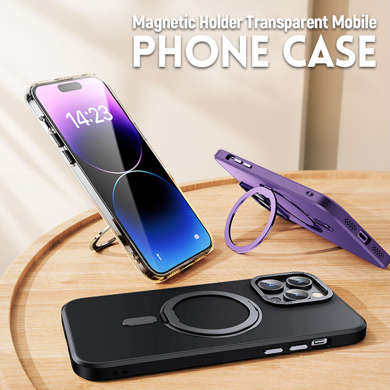 Magnetic Holder Transparent Mobile Phone Case