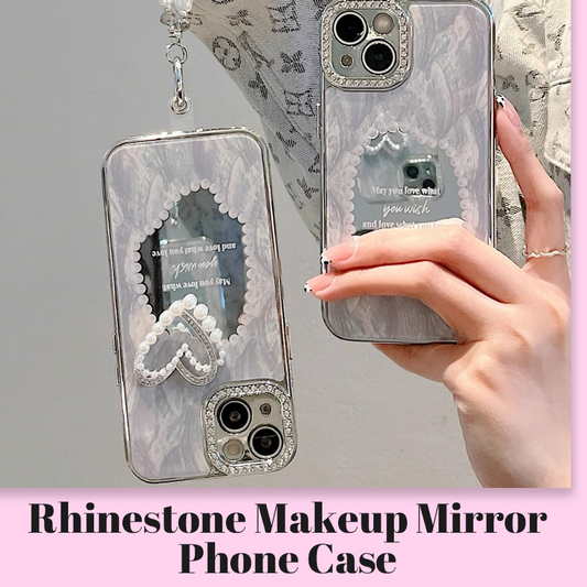 Rhinestone Makeup Mirror Phone Case