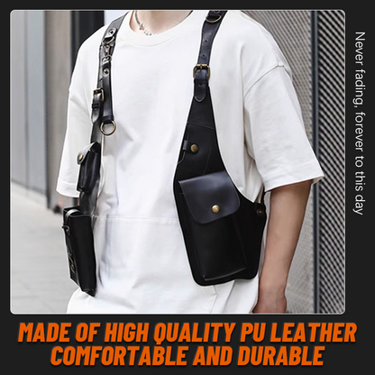Men's and Women's Outdoor Leather Strap Armpit Shoulder Bag