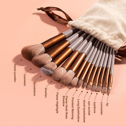 Complete Set Of 13 Makeup Brushes